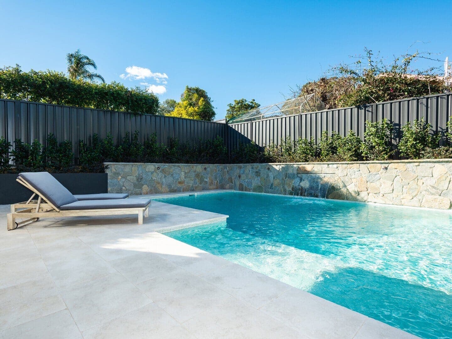 Pool surround tiling for a Sydney outdoor area